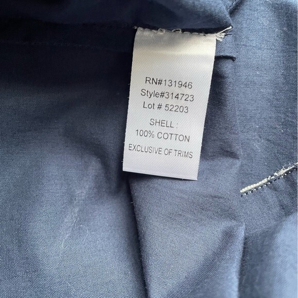 Jude Connally Embroidered Cotton Navy 3/4 Sleeve Tunic Women’s Size Medium - Picture 10 of 13